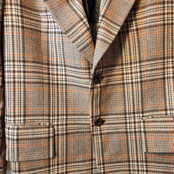 🍂 Vtg 50s Plaid Suit Set | Jacket & Vest | Academia 💼 - Picture 12 of 13